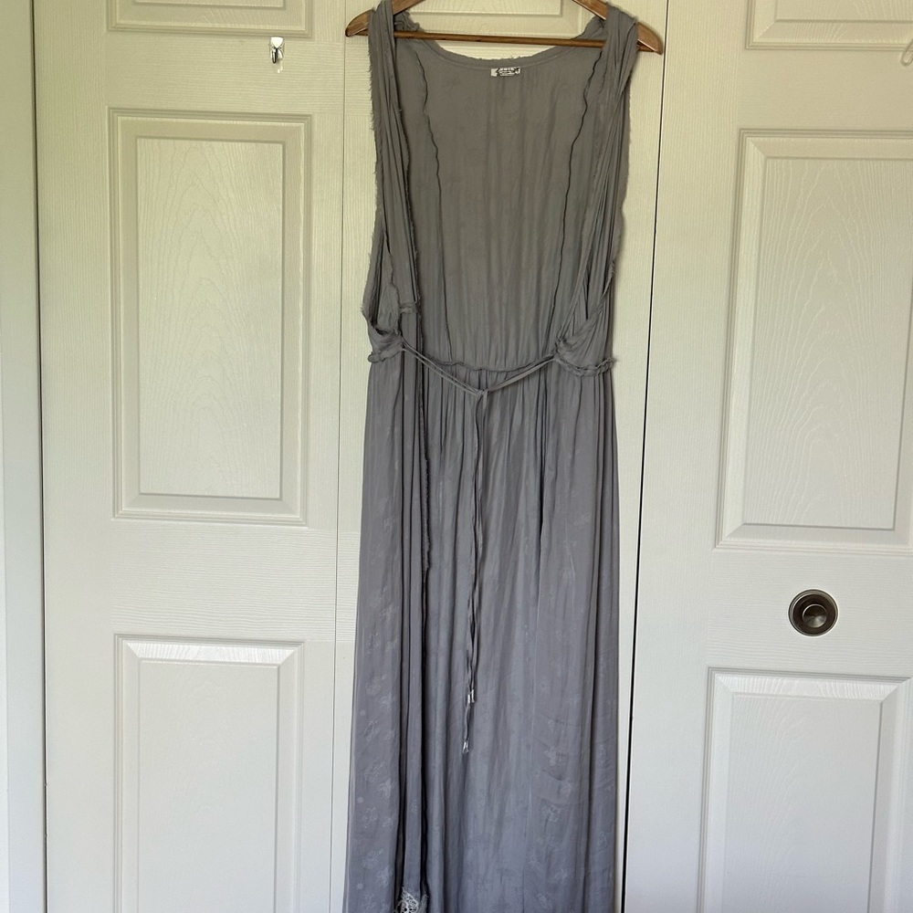 FREE PEOPLE Intimately Long Sleeveless Open Front Lace Duster size XL